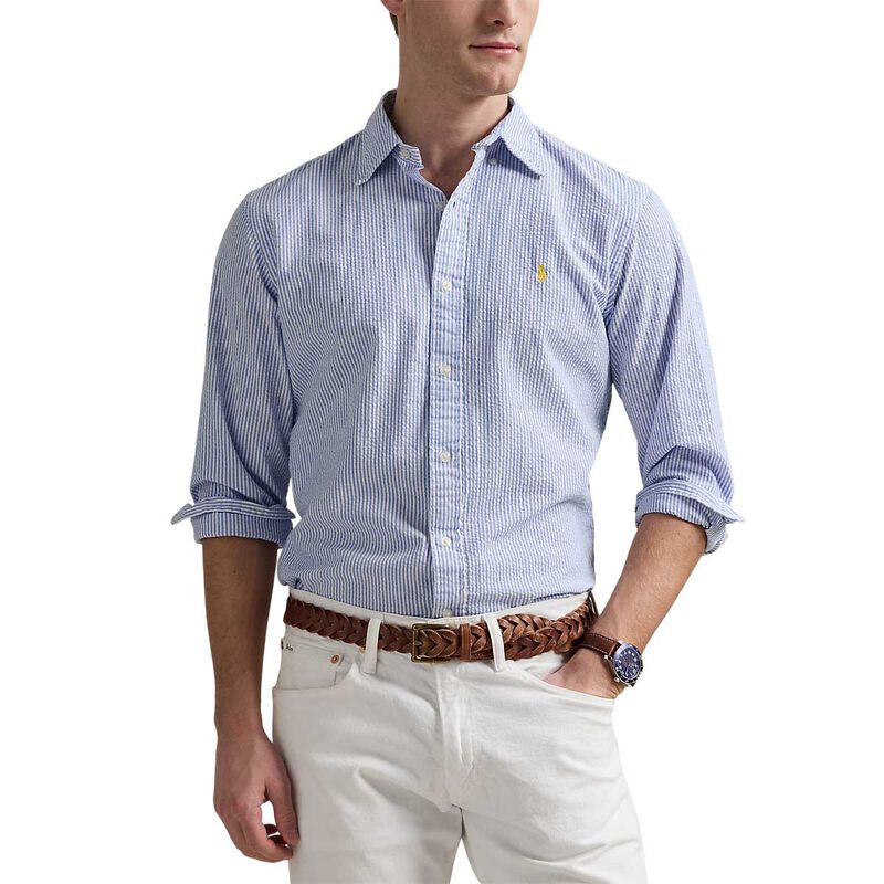 Polo Ralph Lauren Custom Fit Striped Seersucker Shirt image number 0